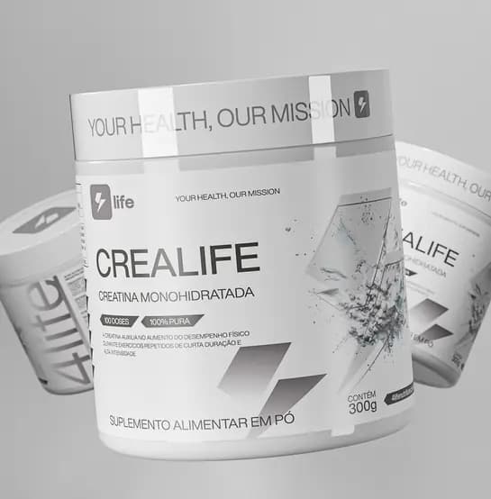 Potes de Crealife em composição